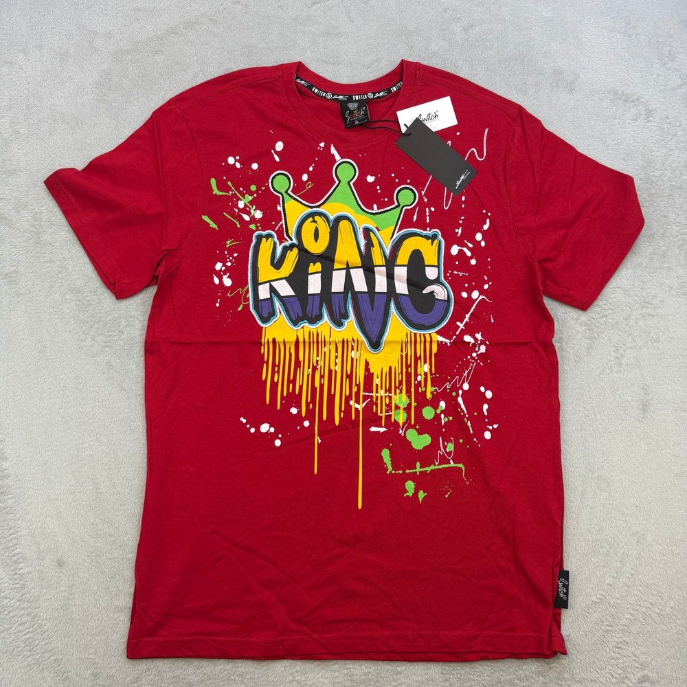 Switch Remarkable T Shirt Mens XL Red King Graffiti Graphic Streetwear Urban